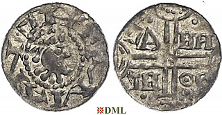 Денарий, Германия, Нижняя Лотарингия, Hermann (1020-1051), м.д. Emden, Dbg. 772/773