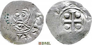 Денарий, Германия, Нижняя Лотарингия, Bernold (1046-1054), м.д. Deventer, Ilisch 2000, 1.13-1.15