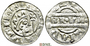 Денарий, Германия, Нижняя Лотарингия, Bruno III (1050-1057), м.д. Leeuwarden, Ilisch 2000, 21.15