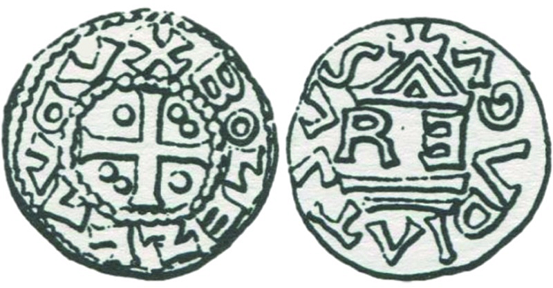 Денарий, Чехия, Boleslav II (972/973-999), м.д. Prague, Šmerda 1996, 1a