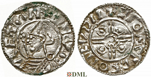 Денарий, Англия, Cnut (1016-1035), м.д. London, монетарий Leofsige, North 787