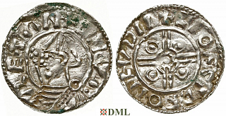Денарий, Англия, Cnut (1016-1035), м.д. London, монетарий Leofsige, North 787