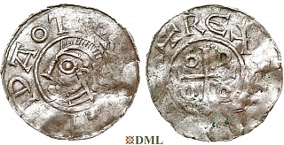 Денарий, Германия, Саксония, Otto III (983-1002), м.д. Goslar, Dbg. 1164
