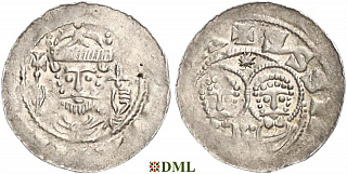 Денарий, Германия, Саксония, Heinrich IV (1084-1106), м.д. Goslar, Dbg. 680