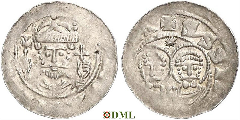 Денарий, Германия, Саксония, Heinrich IV (1084-1106), м.д. Goslar, Dbg. 680