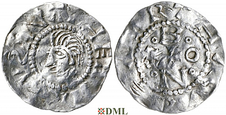 Денарий, Германия, Нижняя Лотарингия, Heinrich II (1002-1024), м.д. Deventer, Ilisch 2000, 1.9