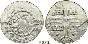 Денарий, Германия, Нижняя Лотарингия, Gf. Hermann (1020-1051), м.д. Emden, Dbg. 772