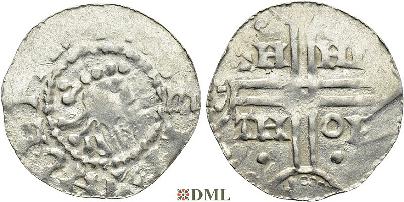 Денарий, Германия, Нижняя Лотарингия, Gf. Hermann (1020-1051), м.д. Emden, Dbg. 772