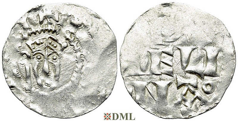 Денарий, Германия, Нижняя Лотарингия, Konrad II (1024-1039), м.д. Tiel, Ilisch 2000, 3.11