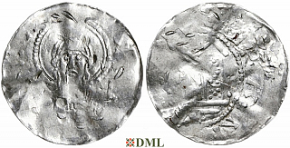 Денарий, Германия, Франкония, Heinrich III (1039-1056), м.д. Speyer, Dbg. 838