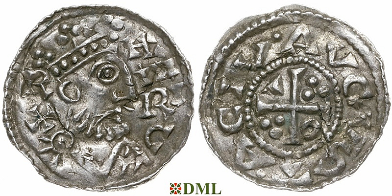 Денарий, Германия, Швабия, Heinrich II (1002-1024), м.д. Augsburg, Hahn 1976, 145