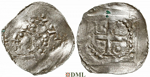 Денарий, Германия, Нижняя Лотарингия, Область Кёльна, Otto III (983-1002), м.д. Remagen, Dbg. 428