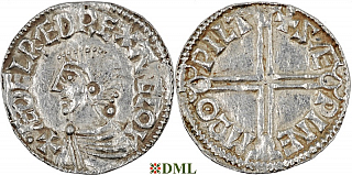 Денарий, Англия, Æthelred II (978-1016), м.д. Wilton, монетарий Sæwine, North 774