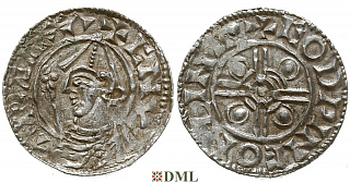 Денарий, Англия, Cnut (1016-1035), м.д. Lincoln, монетарий Godwine, North 787