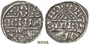 Денарий, Германия, Бавария, Heinrich V (1018-1023), м.д. Regensburg, монетарий CRH, Hahn 1976, 31c3