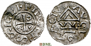 Денарий, Германия, Швабия, Siegfried I (1000-1006), м.д. Augsburg, монетарий WI, Hahn 1976, 141a1.1