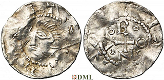 Денарий, Германия, Нижняя Лотарингия, Heinrich II (1002-1024), м.д. Deventer, Ilisch 2000, 1.9