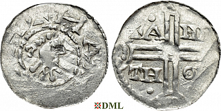 Денарий, Германия, Нижняя Лотарингия, Hermann von Kalvelage (1020-1051), м.д. Emden, Dbg. -