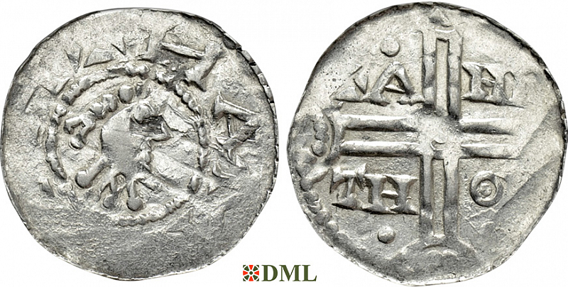 Денарий, Германия, Нижняя Лотарингия, Hermann von Kalvelage (1020-1051), м.д. Emden, Dbg. -