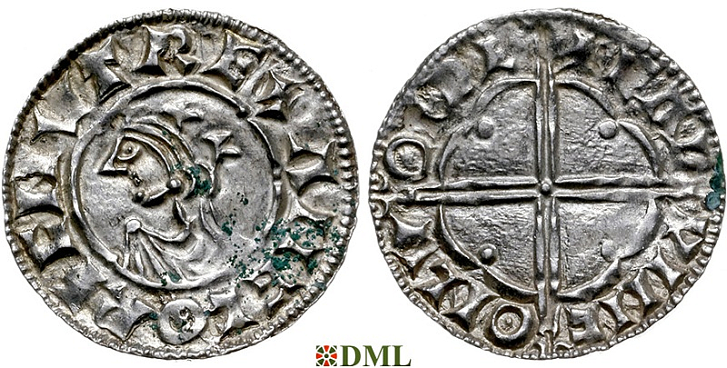  Денарий, Англия, Cnut (1016-1035), м.д. London, монетарий Eadwine, North 781