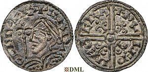 Денарий, Англия, Harold I (1035-1040), м.д. Cambridge, монетарий Wulfwine, North 803