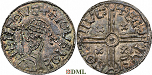 Денарий, Дания, Knut (1018-1035), м.д. Viborg, Hbg. 51