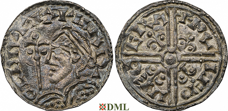 Денарий, Англия, Harold I (1035-1040), м.д. Cambridge, монетарий Wulfwine, North 803