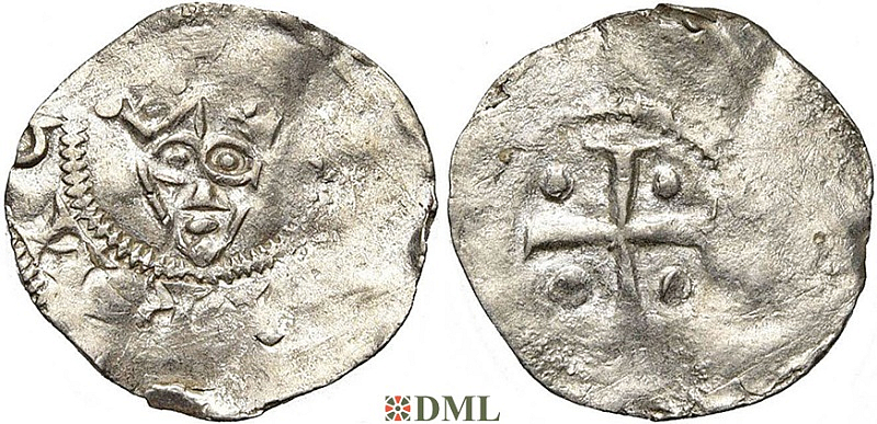 Денарий, Германия, Нижняя Лотарингия, Heinrich IV (1056-1106), м.д. Tiel, Ilisch 2000, 3.28