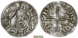 Денарий, Англия, Cnut (1016-1035), м.д. Tamworth, монетарий Wine, North 781