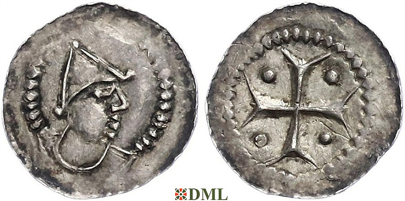 Денарий, Германия, Нижняя Лотарингия, Anonymous bishop, м.д. Vlaardingen, Ilisch 2000, 13.7