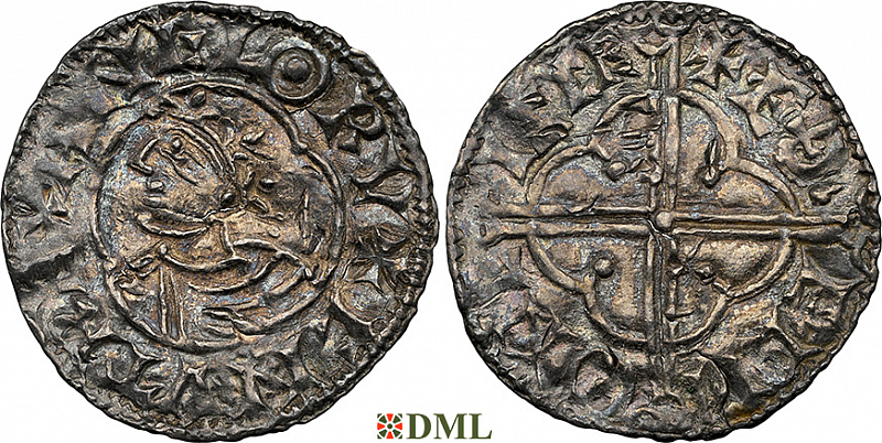 Денарий, Англия, Cnut (1016-1035), м.д. Chichester, монетарий Æthelm, North 781
