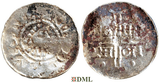 Денарий, Германия, Нижняя Лотарингия, Gf. Hermann (1020-1051), м.д. Emden