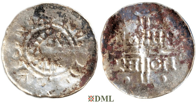 Денарий, Германия, Нижняя Лотарингия, Gf. Hermann (1020-1051), м.д. Emden