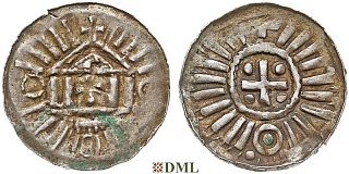 Денарий, Германия, Саксония, Anonymous bishop, Sachesnpfennig, Kilger 2000, KN 1