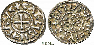 Денье, Каролинги, Charles le Chauve (840-877), м.д. Bourges, Depeyrot 198