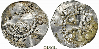 Денарий, Германия, Франкония, EB. Willigis (975-1011), м.д. Mainz, Dbg. 802