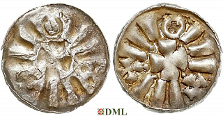 Денарий, Германия, Саксония, Anonymous bishop, Sachesnpfennig, Kilger 2000, KN 4