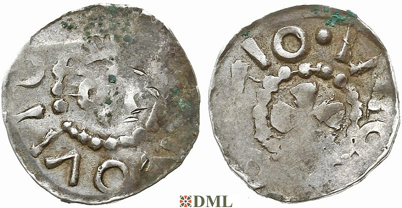 Денарий, Германия, Нижняя Лотарингия, Anonymous bishop, м.д. Jever, Dbg 1298