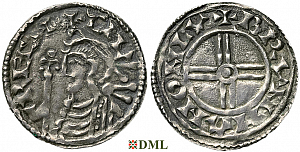 Денарий, Англия, Cnut (1016-1035), м.д. London, монетарий Brvnman, North 790
