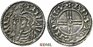 Денарий, Англия, Cnut (1016-1035), м.д. London, монетарий Brvnman, North 790