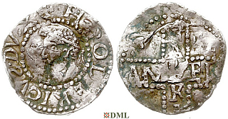Денарий, Германия, Верхняя Лотарингия, Dietrich I (984-1027), м.д. Andernach, Dbg. 441