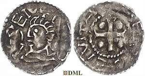 Денарий, Германия, Верхняя Лотарингия, Dietrich II (1006-1047), м.д. Metz, Dbg. 24