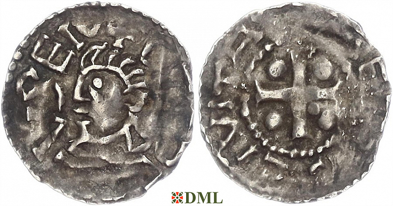 Денарий, Германия, Верхняя Лотарингия, Dietrich II (1006-1047), м.д. Metz, Dbg. 24