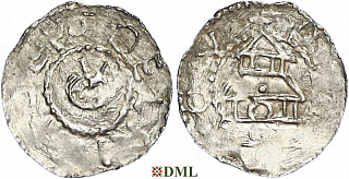 Денарий, Германия, Швабия, Ulrich I (1002-1026), м.д. Chur, Dbg. 984