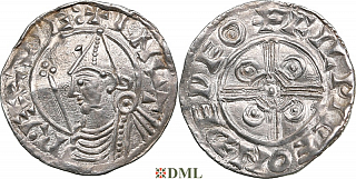 Денарий, Англия, Cnut (1016-1035), м.д. Thetford, монетарий , North 787