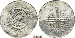 Денарий, Германия, Нижняя Лотарингия, Gf. Hermann (1020-1051), м.д. Emden, Dbg. 772