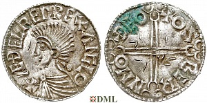 Денарий, Англия, Æthelred II (978-1016), м.д. Thetford, монетарий Osbern, North 774