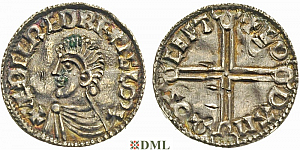 Денарий, Англия, Æthelred II (978-1016), м.д. Shaftesbury, монетарий Goda, North 770