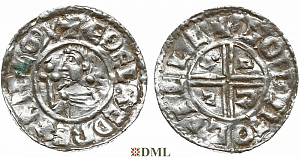 Денарий, Англия, Æthelred II (978-1016), м.д. Ilchesterr, монетарий God, North 770