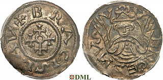 Денарий, Чехия, Богемия, Břetislav I (1034-1055), Šmerda 1996, 145b